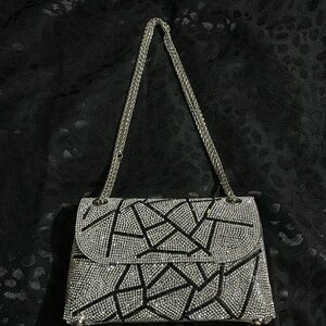 bedazzled night out hand bag